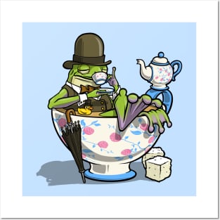 Bull Frog in a China Tea Cup Posters and Art